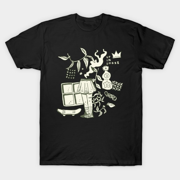 Up in smoke T-Shirt by Bye oh art